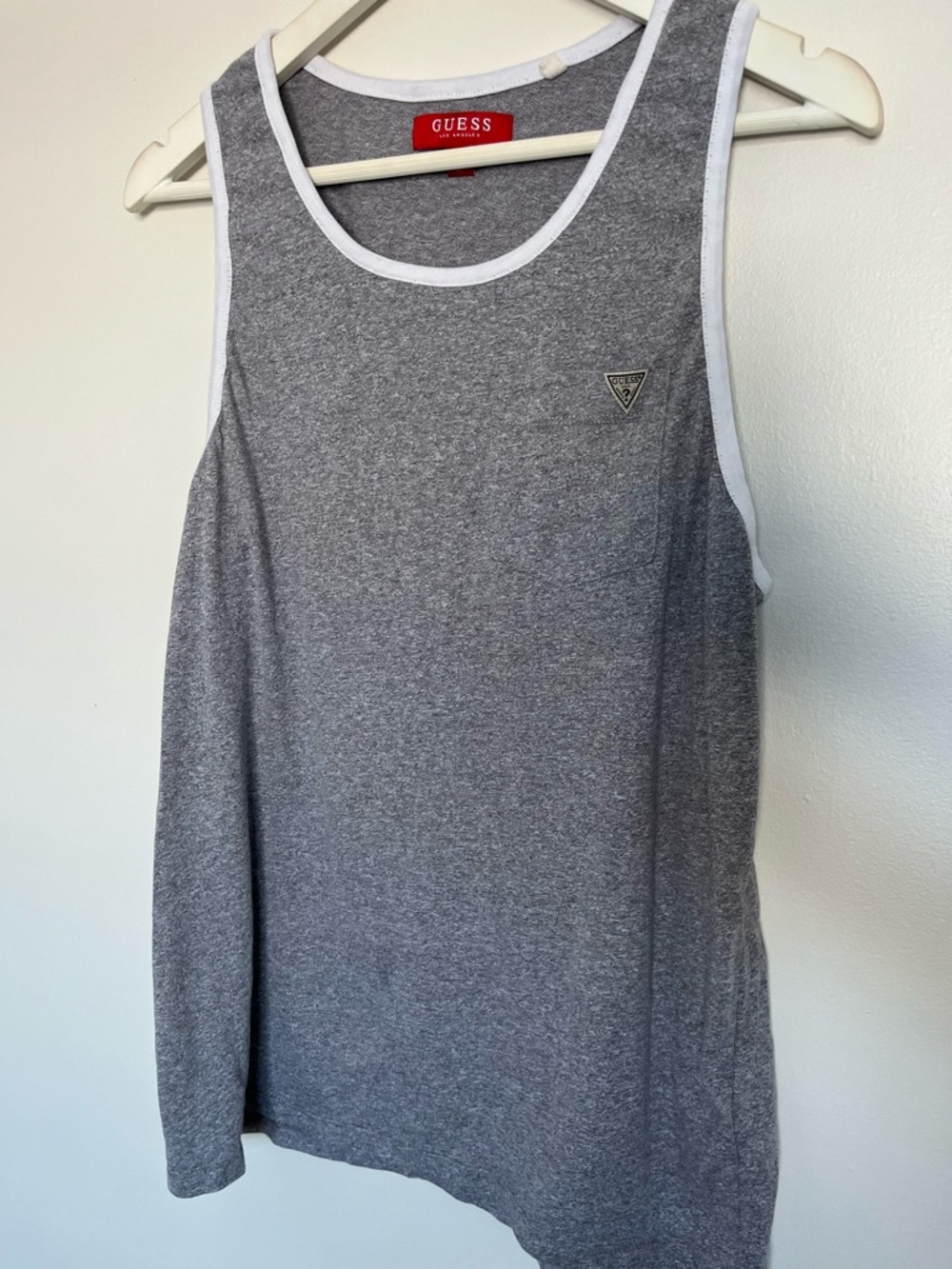 Men’s Guess Gray Tank with White Trim